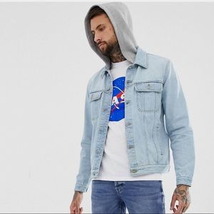 SOLD—->ASOS Denim jacket with hoodie